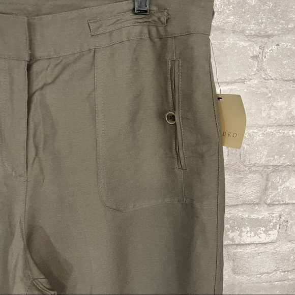 Sandro Linen Blend Cropped Pants - Picture 2 of 5
